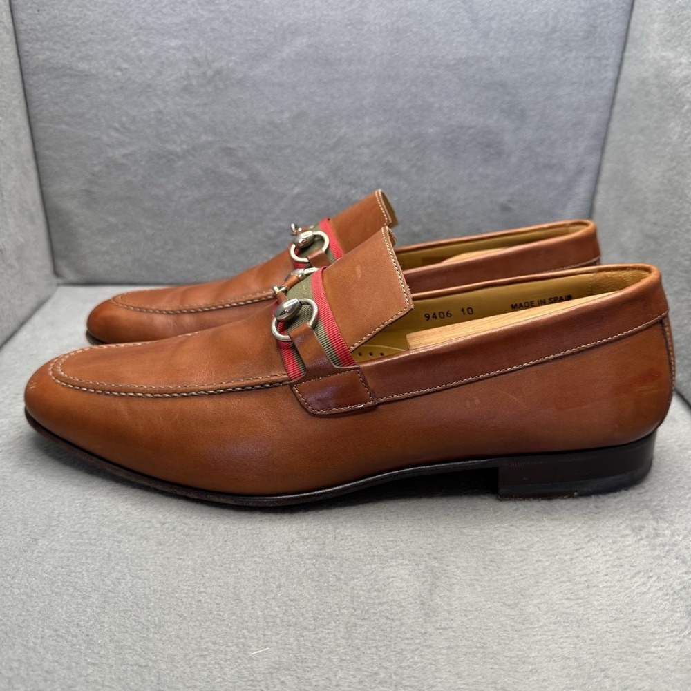 Maus & Hoffman 9406 Horsebit Loafers Men's 10 M Brown Leather Made Spain